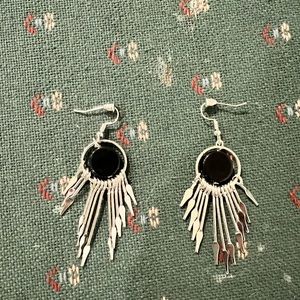 Black and Silver earrings